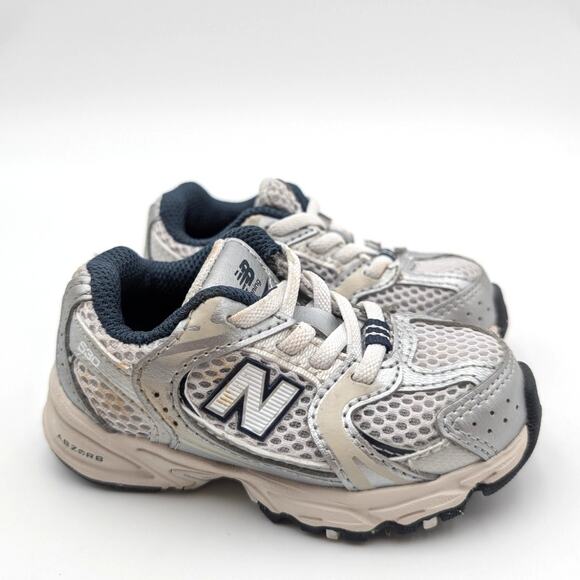 New Balance 530 Bungee Toddler Sneaker Shoes Silver/White/Gray Size US5 EU21 - Picture 3 of 11